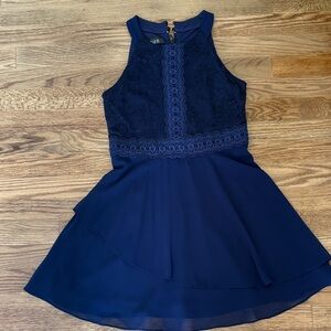 Ally B Navy Fit and Flare Kids Dress